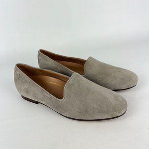 Vionic Womens Willa Gray Suede Leather Loafer Slip On Comfort Flat Shoes size 9